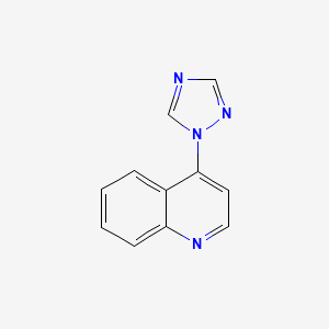 molecular formula C11H8N4 B8423506 4-(1H-1,2,4-triazole-1-yl)-quinoline 