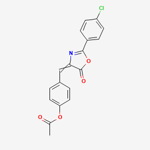 molecular formula C18H12ClNO4 B8423533 4-(p-Acetoxybenzylidene)-2-(p-chlorophenyl)-5-oxazolone 