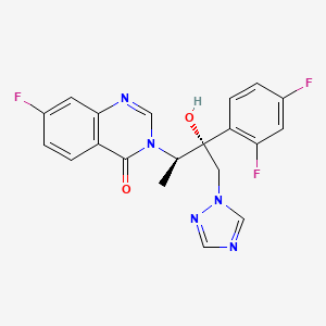 molecular formula C20H16F3N5O2 B8423564 3-[(1R,2R)-2-(2,4-difluorophenyl)-2-hydroxy-1-methyl-3-(1,2,4-triazol-1-yl)propyl]-7-fluoro-quinazolin-4-one 