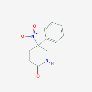 molecular formula C11H12N2O3 B8423569 Rac-5-nitro-5-phenyl-piperidin-2-one 