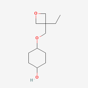 molecular formula C12H22O3 B8423572 4-(3-Ethyloxetan-3-yl-methoxy)cyclohexanol CAS No. 1060769-87-0