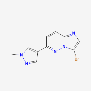 molecular formula C10H8BrN5 B8423578 3-Bromo-6-(1-methyl-1h-pyrazol-4-yl)-imidazo[1,2-b]pyridazine 