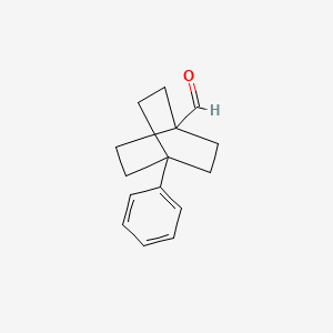 molecular formula C15H18O B8423580 1-Phenylbicyclo[2.2.2]octane-4-carbaldehyde 