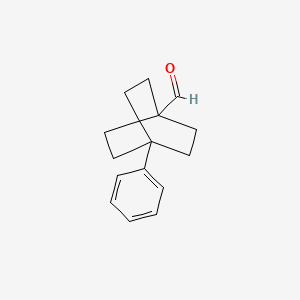 molecular formula C15H18O B8423580 4-Phenylbicyclo[2.2.2]octane-1-carboxaldehyde 