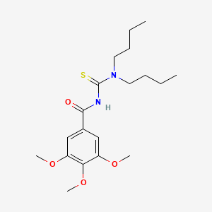 molecular formula C19H30N2O4S B8423605 N-(dibutylcarbamothioyl)-3,4,5-trimethoxybenzamide 