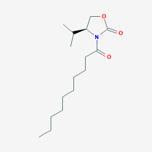 molecular formula C16H29NO3 B8423619 4-(S)-Isopropyl-3-(1-oxodecyl)-2-oxazolidinone CAS No. 80719-69-3