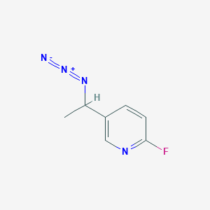 molecular formula C7H7FN4 B8423623 5-(1-Azidoethyl)-2-fluoropyridine 