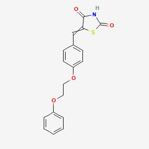 molecular formula C18H15NO4S B8423627 5-[4-(2-Phenoxyethoxy)benzylidene]-2,4-thiazolidinedione 