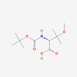 molecular formula C11H21NO5 B8423629 (R)-2-((tert-butoxycarbonyl)amino)-3-methoxy-3-methylbutanoic acid 