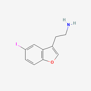 molecular formula C10H10INO B8423706 2-(5-Iodo-1-benzofuran-3-yl)ethanamine 