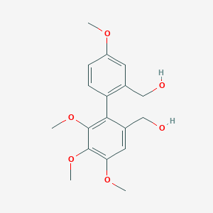 molecular formula C18H22O6 B8423742 (4,4',5,6-Tetramethoxybiphenyl-2,2'-diyl)dimethanol 