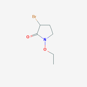 molecular formula C6H10BrNO2 B8423772 N-ethoxy-2-bromo-4-butyrolactam 