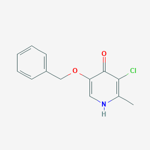 molecular formula C13H12ClNO2 B8423780 5-(benzyloxy)-3-chloro-2-methylpyridin-4(1H)-one 