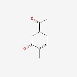 molecular formula C9H12O2 B8423787 (5S)-5-acetyl-2-methyl-2-cyclohexen-1-one 