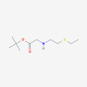 molecular formula C10H21NO2S B8423901 N-(2-ethylthioethyl)-glycine tert-butyl ester 