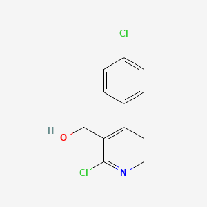 molecular formula C12H9Cl2NO B8423917 [2-Chloro-4-(4-chlorophenyl)pyridin-3-yl]methanol 