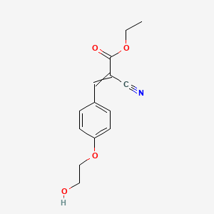 molecular formula C14H15NO4 B8423944 Ethyl 2-cyano-3-[4-(hydroxyethoxy)phenyl]acrylate 