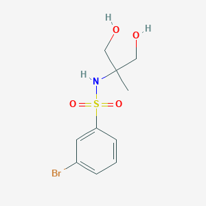 molecular formula C10H14BrNO4S B8423986 3-Bromo-N-(2-hydroxy-1-hydroxymethyl-1-methyl-ethyl)-benzenesulfonamide 