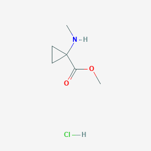 molecular formula C6H12ClNO2 B8423997 Methyl 1-methylamino-cyclopropane-1-carboxylate hydrochloride 