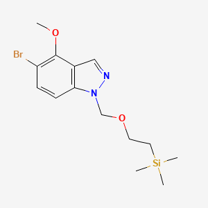 molecular formula C14H21BrN2O2Si B8423998 5-Bromo-4-methoxy-1-(2-trimethylsilanyl-ethoxymethyl)-1H-indazole 