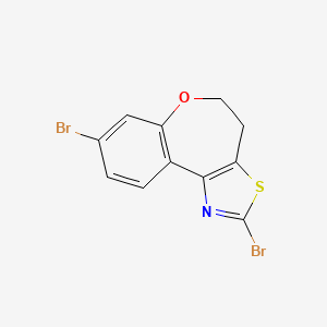 molecular formula C11H7Br2NOS B8424005 2,8-Dibromo-4,5-dihydro-[1]benzoxepino[5,4-d][1,3]thiazole 