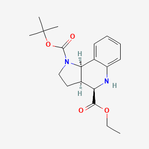 (3aR,4R,9bR)-1-tert-butyl 4-ethyl 3,3a,4,5-tetrahydro-1H-pyrrolo[3,2-c]quinoline-1,4(2H,9bH)-dicarboxylate