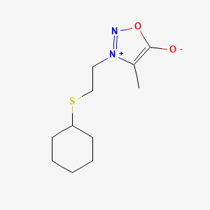 molecular formula C11H18N2O2S B8424031 3-[2-(Cyclohexylthio)ethyl]-4-methylsydnone 