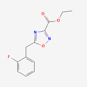 molecular formula C12H11FN2O3 B8424033 Ethyl 5-(2-fluorobenzyl)-1,2,4-oxadiazole-3-carboxylate 