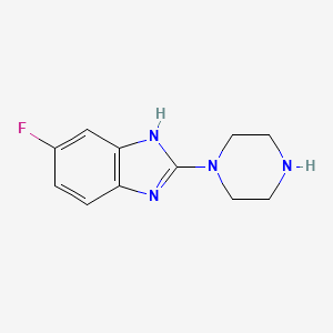 molecular formula C11H13FN4 B8424043 1-(5-Fluoro-1h benzimidazol-2-yl) piperazine 