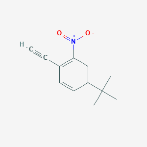 molecular formula C12H13NO2 B8424064 4-tert-Butyl-1-ethynyl-2-nitro-benzene 