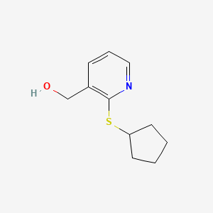 molecular formula C11H15NOS B8424069 (2-Cyclopentylsulfanyl-pyridin-3-yl)-methanol 