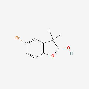 molecular formula C10H11BrO2 B8424181 5-Bromo-2,3-dihydro-3,3-dimethyl-2-hydroxybenzofuran 