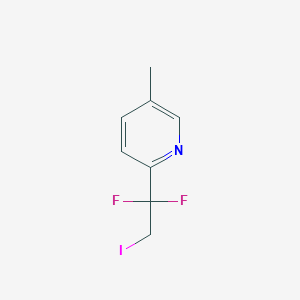 molecular formula C8H8F2IN B8424224 Pyridine, 2-(1,1-difluoro-2-iodoethyl)-5-methyl- CAS No. 780769-40-6