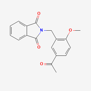 molecular formula C18H15NO4 B8424275 3'-Phthalimidomethyl-4'-methoxyacetophenone 