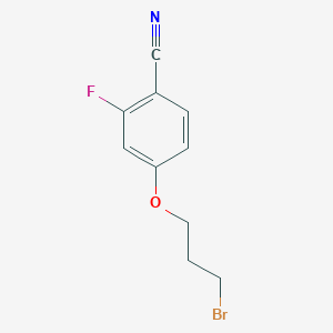 molecular formula C10H9BrFNO B8424301 4-(3-Bromopropoxy)-2-fluorobenzonitrile 