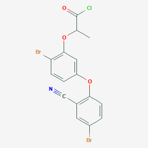 2-[2-Bromo-5-(4-bromo-2-cyanophenoxy)phenoxy]propanoyl chloride