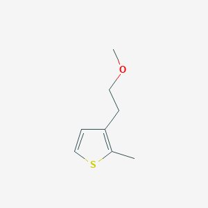 molecular formula C8H12OS B8424321 3-(2-Methoxy-ethyl)-2-methyl-thiophene 