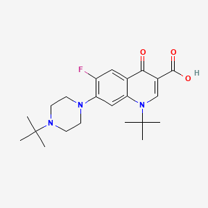 molecular formula C22H30FN3O3 B8424334 1-Tert-butyl-7-(4-tert-butylpiperazin-1-yl)-6-fluoro-4-oxo-quinoline-3-carboxylic acid 