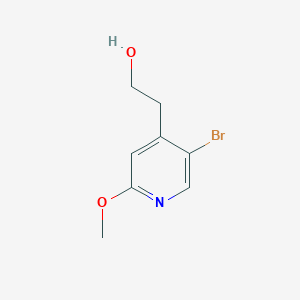 molecular formula C8H10BrNO2 B8424338 5-Bromo-4-(2-hydroxyethyl)-2-methoxypyridine 