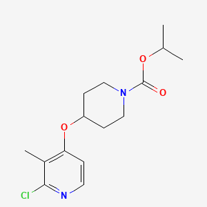 molecular formula C15H21ClN2O3 B8424376 4-(2-Chloro-3-methyl-pyridin-4-yloxy)-piperidine-1-carboxylic acid isopropyl ester 