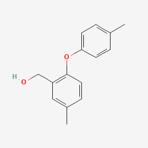 molecular formula C15H16O2 B8424425 2-(4-Methyl-phenoxy)-5-methylbenzyl alcohol 