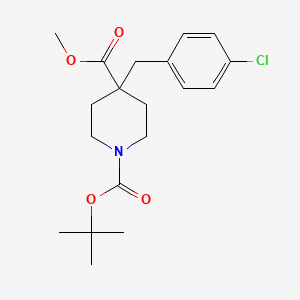 B8424431 4-(4-Chlorobenzyl)piperidine-1,4-dicarboxylic acid 1-tert-butyl ester 4-methyl ester CAS No. 885500-37-8