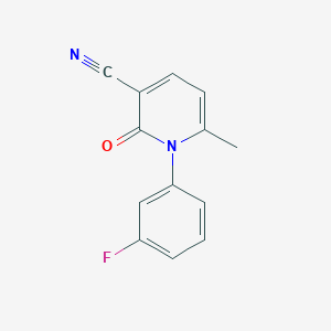 molecular formula C13H9FN2O B8424483 1-(3-Fluorophenyl)-6-methyl-2-oxo-1,2-dihydropyridine-3-carbonitrile 