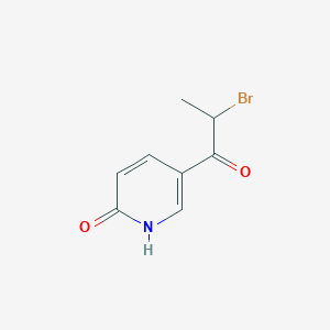 molecular formula C8H8BrNO2 B8424513 2-Bromo-1-(6-hydroxypyridin-3-yl)propan-1-one 