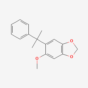 molecular formula C17H18O3 B8424535 5-Methoxy-6-(2-phenylpropan-2-yl)-1,3-benzodioxole CAS No. 71712-26-0