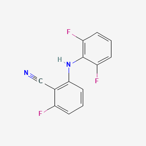 molecular formula C13H7F3N2 B8424553 2-Fluoro-6-(2,6-difluorophenylamino)benzonitrile 