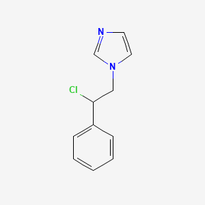 molecular formula C11H11ClN2 B8424584 1-(2-Chloro-2-phenylethyl)imidazole 