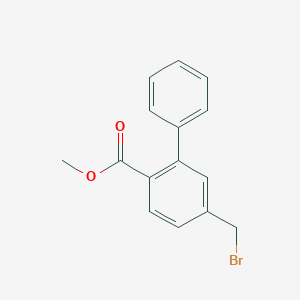 molecular formula C15H13BrO2 B8424595 Methyl 4-bromomethyl-2-phenylbenzoate 