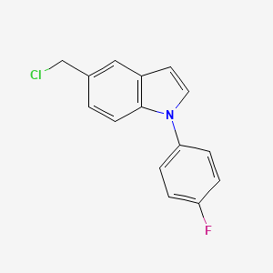 molecular formula C15H11ClFN B8424629 5-Chloromethyl-1-(4-fluorophenyl)-1h-indole 