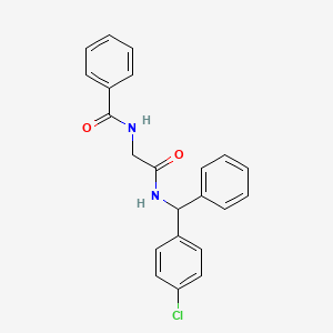 N-(2-((4-chlorophenyl)(phenyl)methylamino)-2-oxoethyl)benzamide
